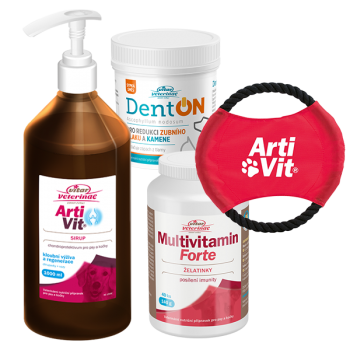 Vitaminový balíček pro psy a kočky XXL Vitar Veterinae + frisbee